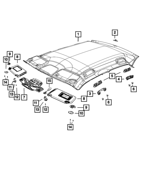 Headliners-Visors-Assist Straps for 2017 Chrysler 300 #0