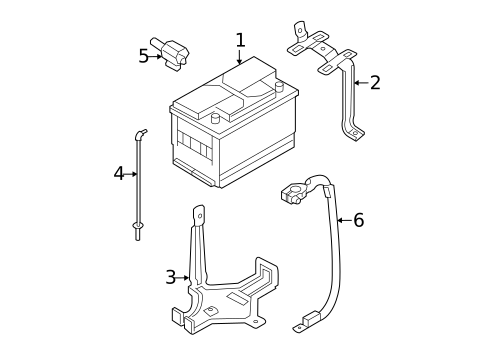 Battery & Related Components for 2015 Hyundai Sonata #0