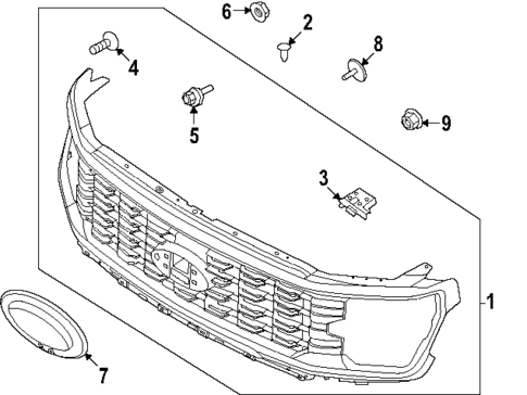 Grille & Components for 2024 Ford F-150 #5