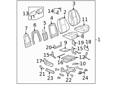 Front Seat Components for 2010 Cadillac Escalade EXT #6