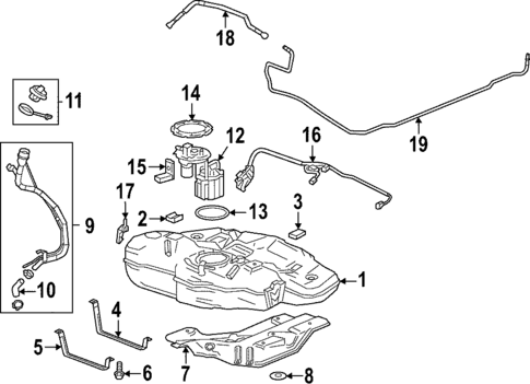 Fuel System Components for 2018 Chevrolet Cruze #0