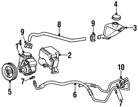 Pump & Hoses for 1998 Buick Riviera #0