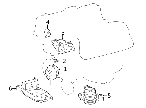 Engine & Trans Mounting for 2017 Lexus LS460 #1