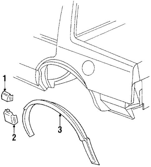 Exterior Trim - Quarter Panel for 1985 Buick Electra #0