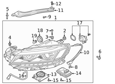 Headlamp Components for 2022 Volkswagen Passat #0