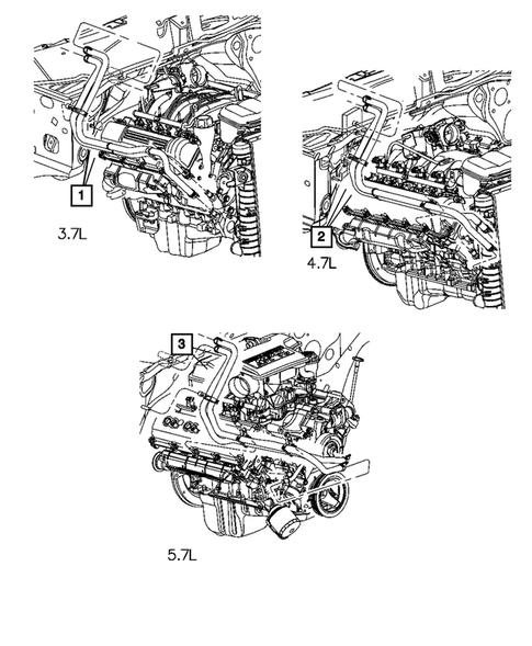 Air Conditioner and Heater Plumbing for 2008 Dodge Ram 1500 #5