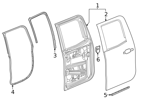 Door & Components for 2015 Chevrolet Silverado 2500 HD #2