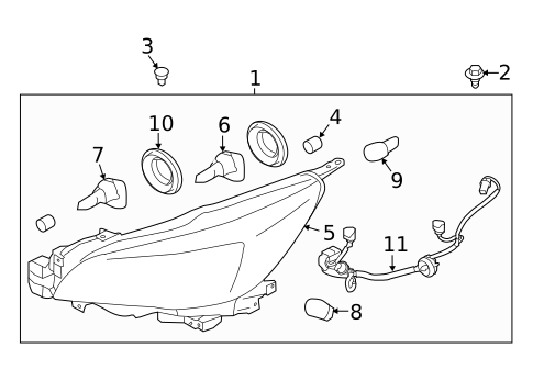Headlamp Components for 2019 Subaru Legacy #0