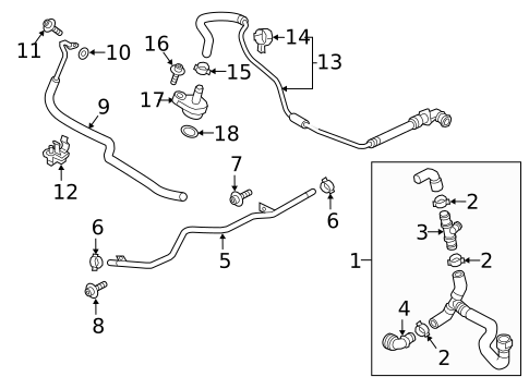Hoses & Lines for 2018 Audi A6 #0
