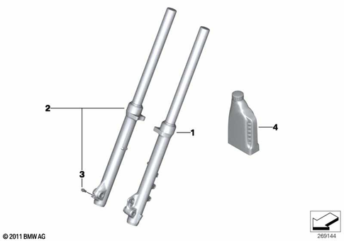 Telescopic Forks, Telelever for 2015 BMW-Motorrad G 650 GS #3