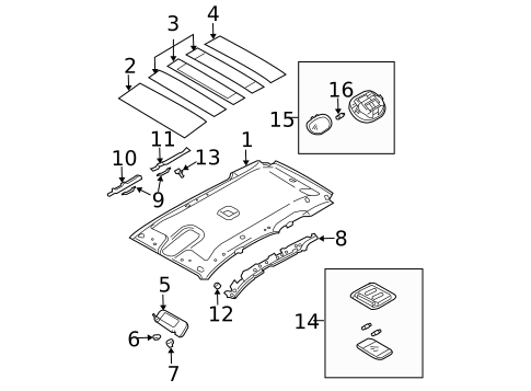 Interior Trim - Roof for 2005 Kia Sorento #1