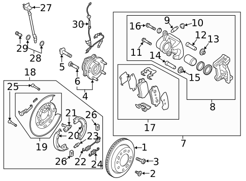 Parking Brake for 2016 Hyundai Tucson #0