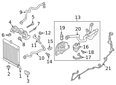 Radiator & Components for 2021 Land Rover Range Rover Sport #0
