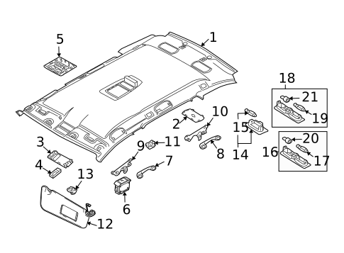Interior Trim - Roof for 2008 BMW 535xi #2