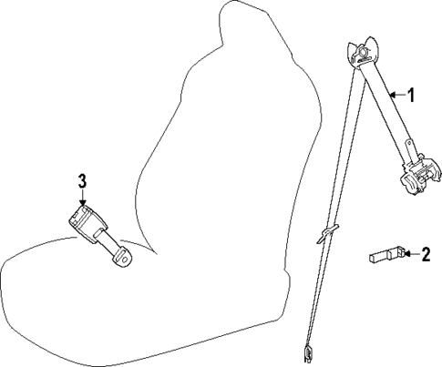 Second Row Seat Belts for 2025 Toyota Grand Highlander #1