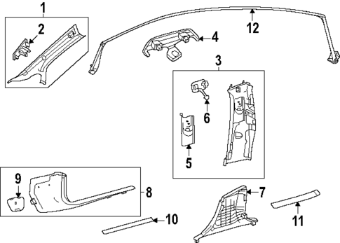 Interior Trim - Pillars for 2024 Mercedes-Benz EQE AMG® #0