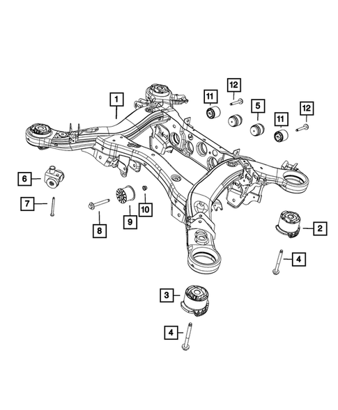 Rear Suspension and Cradle for 2015 Dodge Durango #1