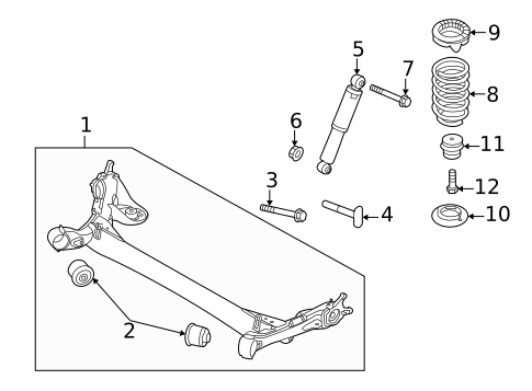Rear Suspension for 2012 Hyundai Accent #0