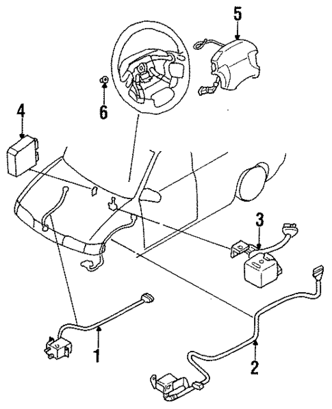Air Bag Components for 1993 Mazda MPV #0