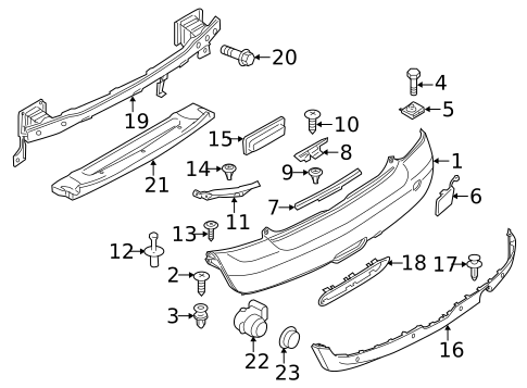 Bumper & Components - Rear for 2015 Mini Cooper #1