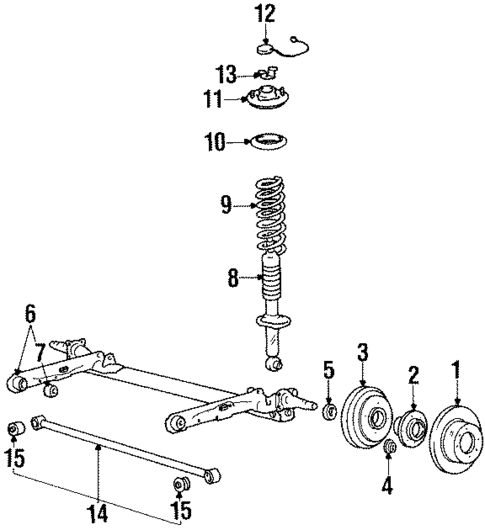 Rear Suspension for 1990 Mitsubishi Galant #3