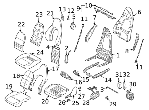 Front Seat Components for 2003 Porsche 911 #0
