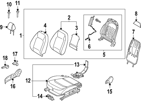 Passenger Seat Components for 2025 Kia K4 #1
