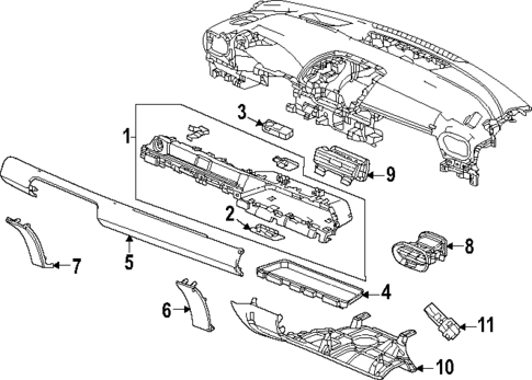 Instrument Panel Components for 2024 Honda Pilot #0