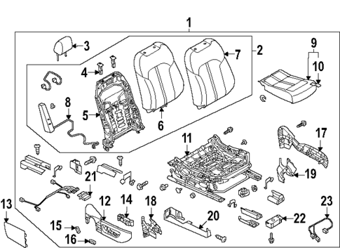 Passenger Seat Components for 2024 Mazda CX-90 #0