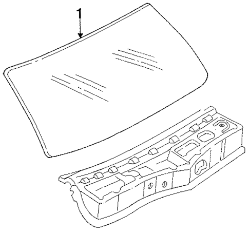 Glass - Windshield for 1986 Mercury Sable #0