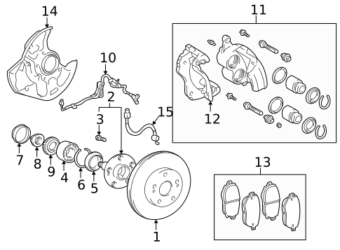 Brake Components for 2001 Lexus IS300 #1
