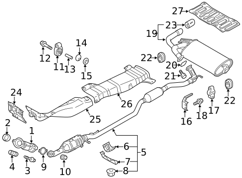 Exhaust Components for 2021 Mitsubishi Outlander Sport #1