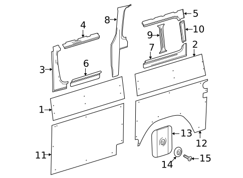 Interior Trim - Side Panel for 2020 Mercedes-Benz Sprinter 2500 #0