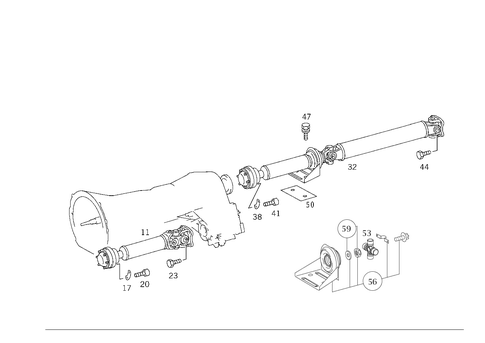 Propeller Shaft for 2000 Mercedes-Benz ML320 #1