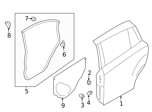 Door & Components for 2015 Subaru Impreza #0