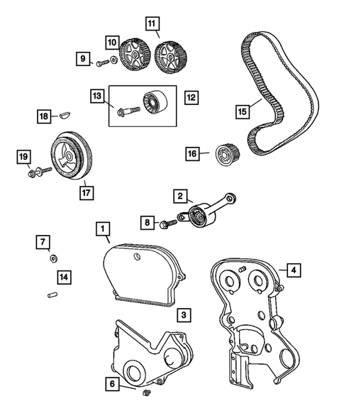Timing Belt and Cover for 2005 Chrysler PT Cruiser #1