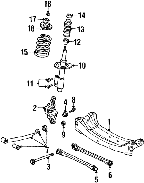 Rear Suspension for 1998 Oldsmobile Cutlass #1