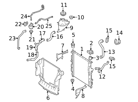 Radiator & Components for 2008 Mercedes-Benz ML320 #0