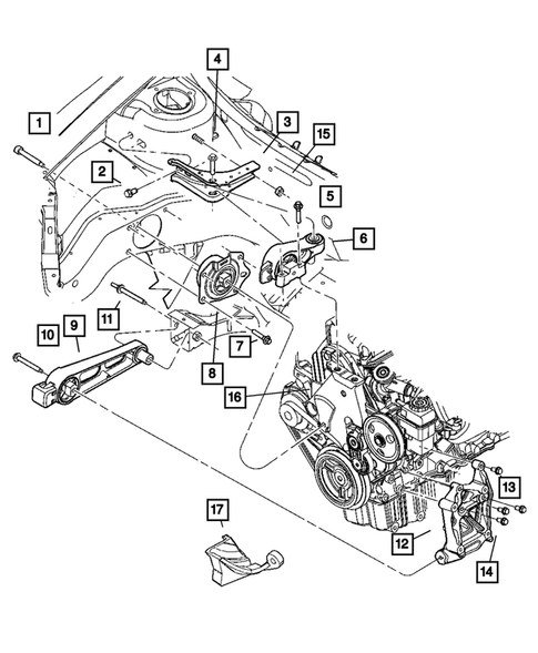 Engine Mounting for 2003 Dodge Neon #2