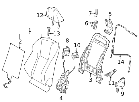 Driver Seat Components for 2025 Lexus RC300 #0