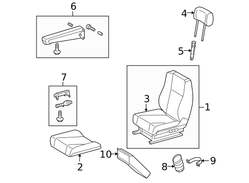 Front Seat Components for 2004 Dodge Sprinter 3500 #0