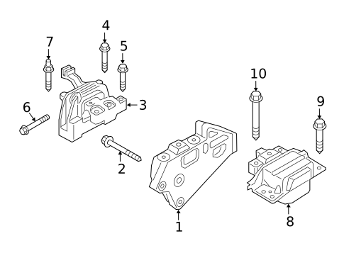 Engine & Trans Mounting for 2020 Volkswagen Atlas Cross Sport #0