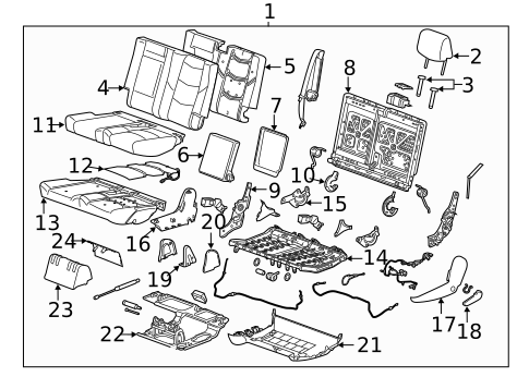 Second Row Seats for 2018 GMC Yukon XL #2
