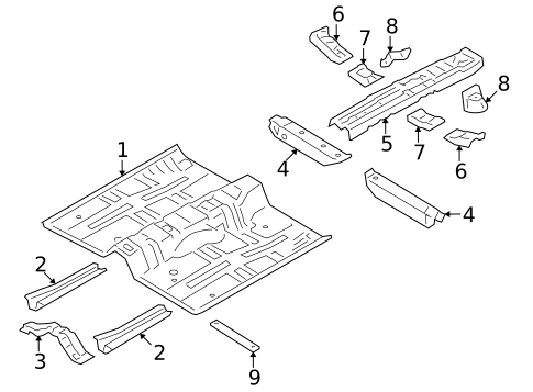 Floor & Rails for 2012 Hyundai Elantra #3