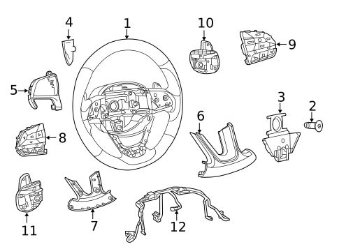 Steering Wheel & Trim for 2018 Jeep Grand Cherokee #1