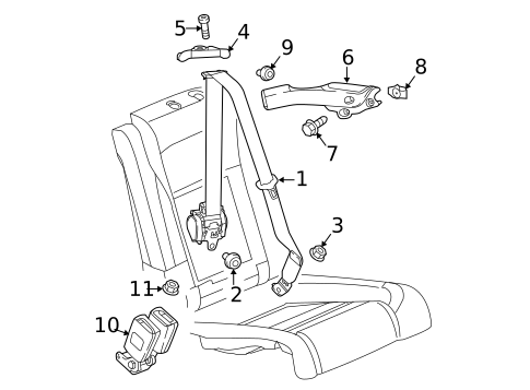 Seat Belt for 2016 Buick Cascada #1
