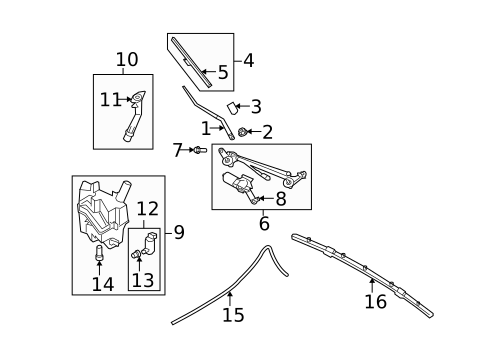 Wiper & Washer Components for 2010 INFINITI G37 #1