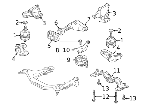 Engine & Trans Mounting for 2004 Audi A4 Quattro #5