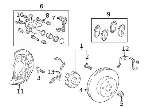 Front Brakes for 2019 Toyota Mirai #0
