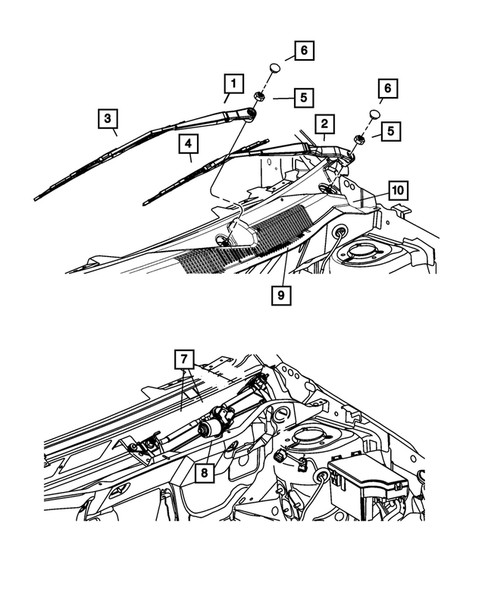 Wiper and Washer System for 2012 Dodge Caliber #0